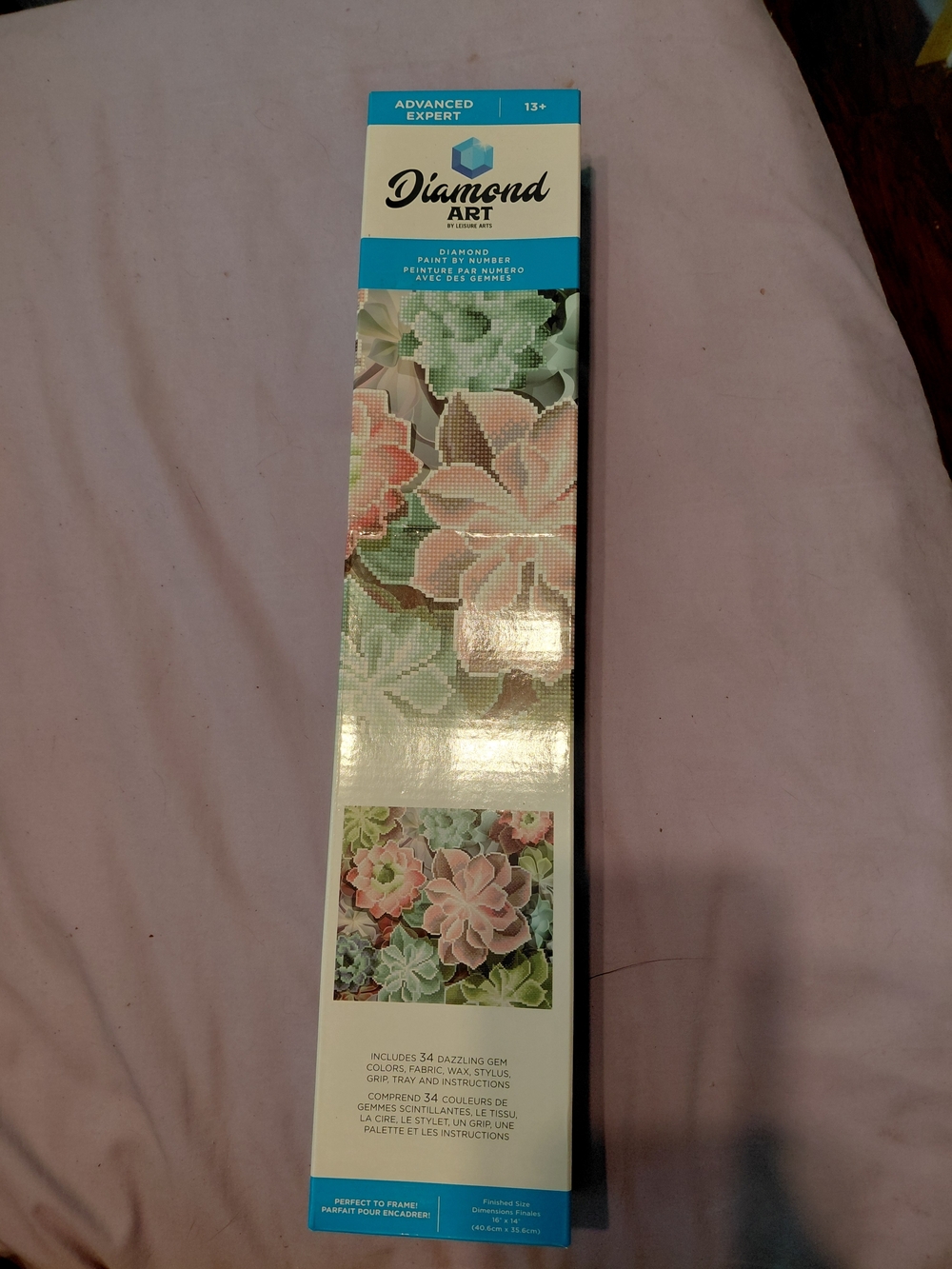 Diamond Supply Co. Succulent Diamond Art Kit - Pink, Green & Blue Accents